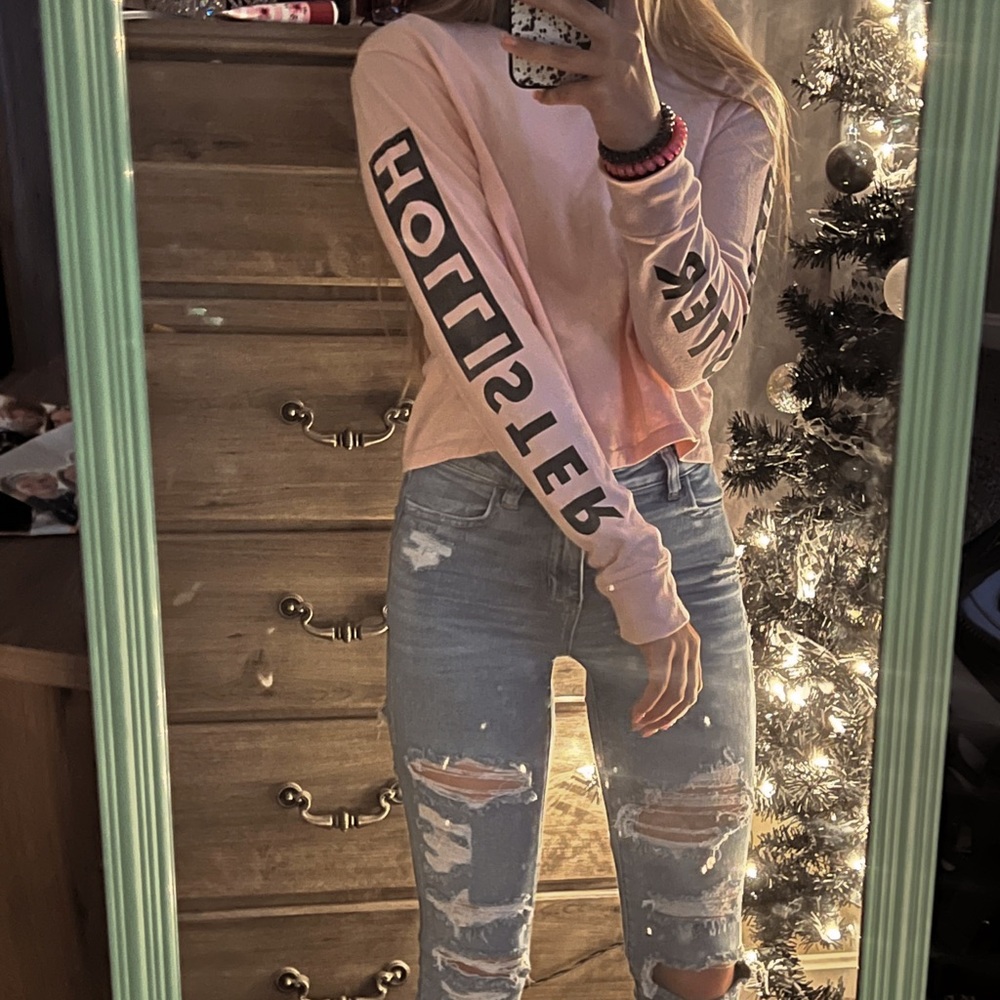 cropped hollister long sleeve